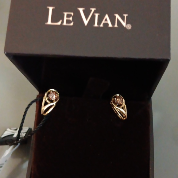 Levian Jewelry - LeVian 14kt yellow gold brown diamond earrings  nwt  PRICE FIRM